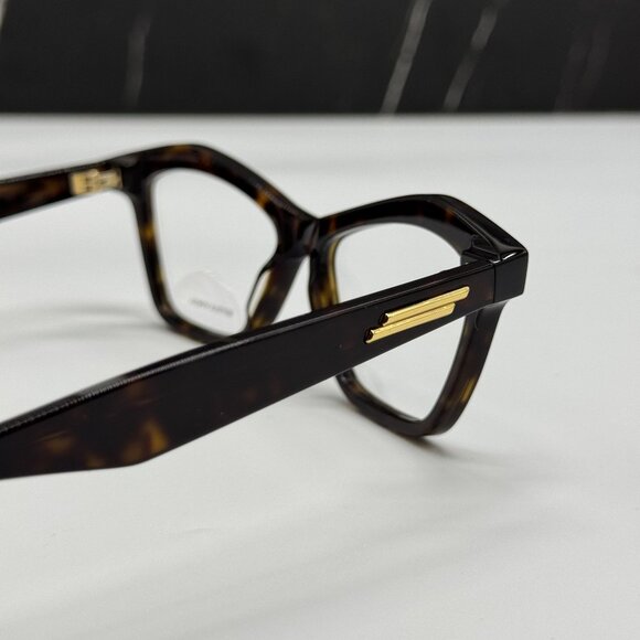 NEW BOTTEGA VENETA BV1096O 002 CAT EYE HAVANA WOMEN EYEGLASSES - Picture 5 of 11